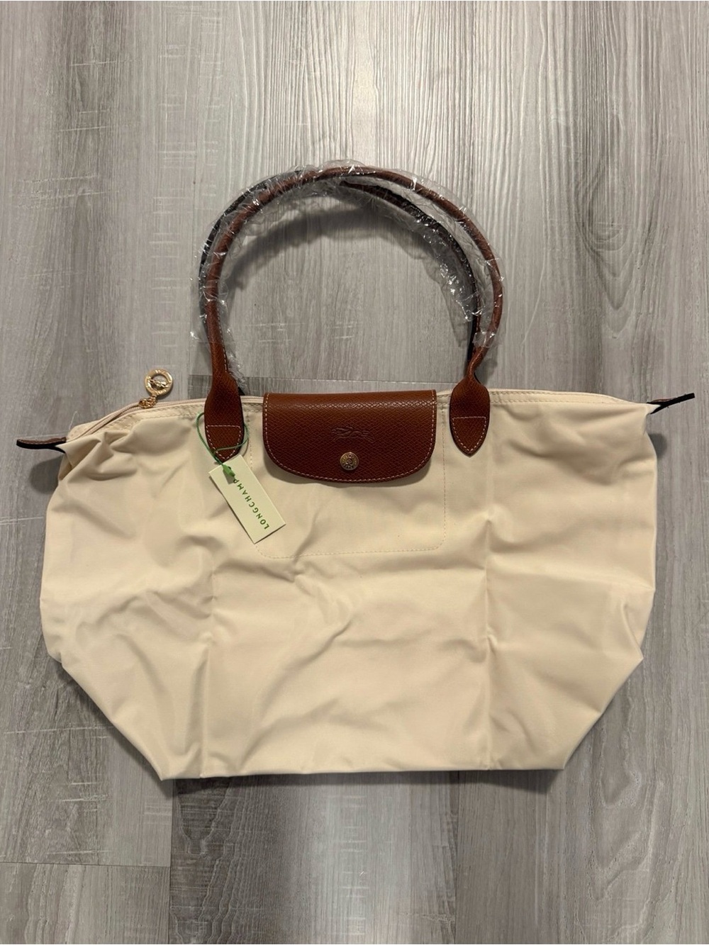 LONGCHAMP Le Pliage Medium Tote Bag Beige